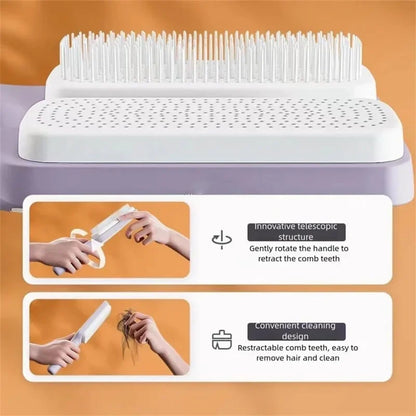 Self-Cleaning Rotating Hair Brush