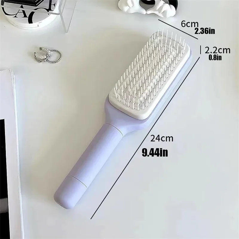 Self-Cleaning Rotating Hair Brush